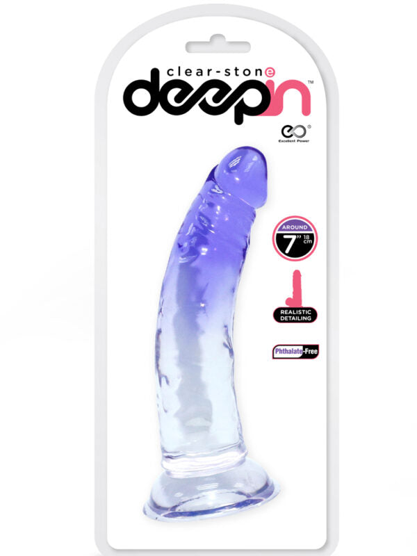 Deep In Clear Stone PVC Dong With Suction Cup