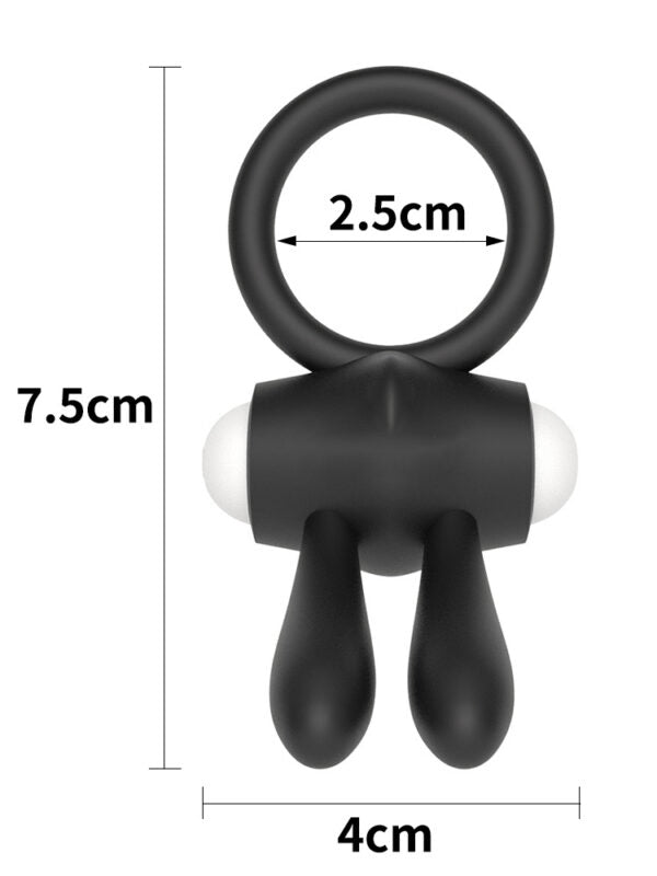 Power Clit Silicone Rabbit Cock Ring Vibrator