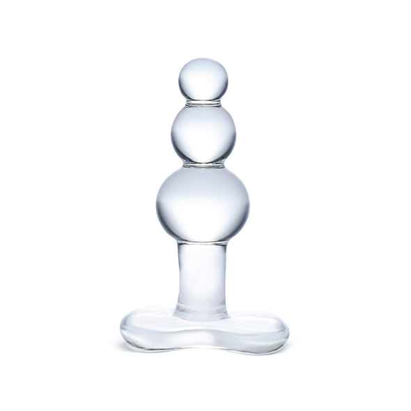 Glas – Beaded Glass Butt Plug with Tapered Base