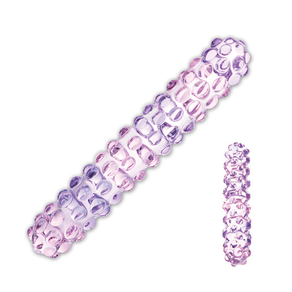 Glas – Purple Rose Nubby Glass Dildo