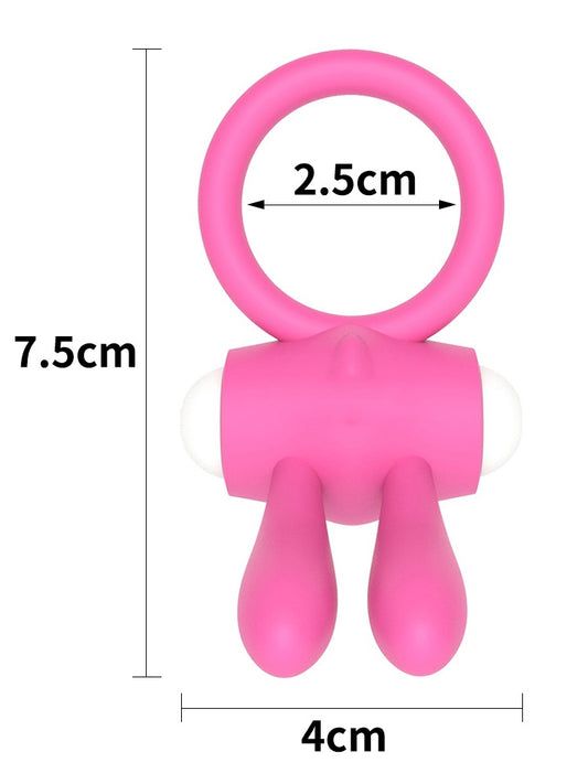 Power Clit Silicone Rabbit Cock Ring Pink | Vibrator