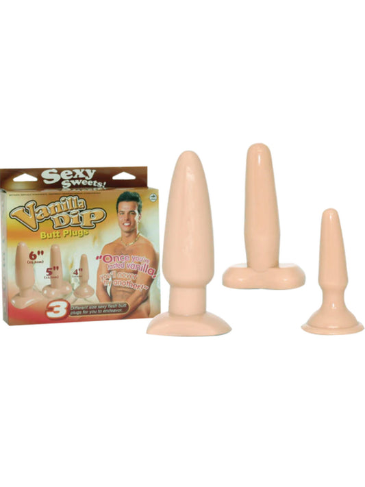 Vanilla Dip Butt Plugs Kit